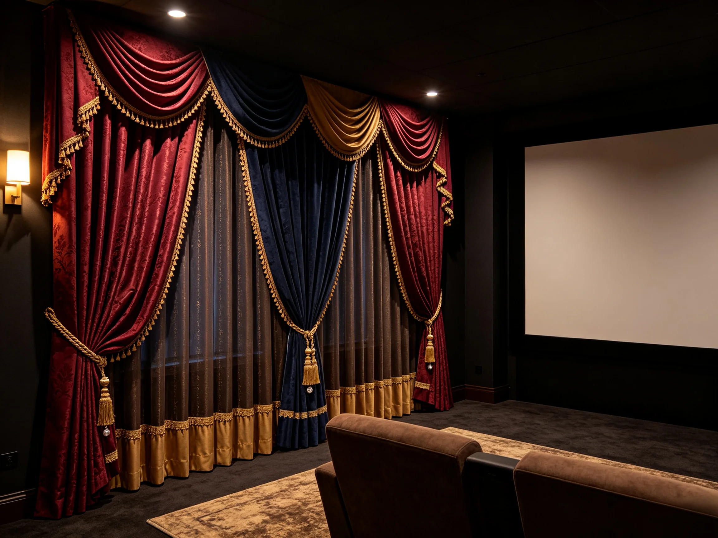 200245   Jiuhong × Tibetan Blue Theater Curtain | Home Cinema