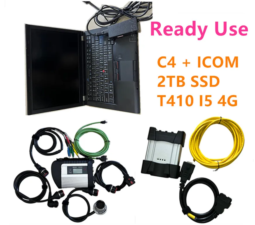 

2024 2in1 Tools mb star c4 icom NEXT diagnostic Code Scanner Multiplexer and cables laptop i7 T410 for BMW for Mers Vehicles