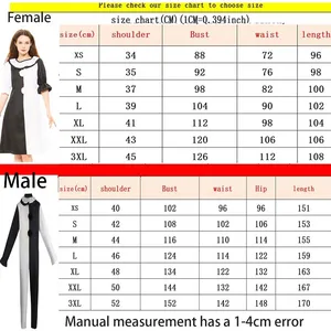 Terrifierr تأثيري زي أنثى / ذكر رعب حزب كرنفال الجلد ضيق أسود أبيض قاتل المهرجين بذلة لزي هالوين أعلى 8 مبيعات زي كرنفال نسائي - No8