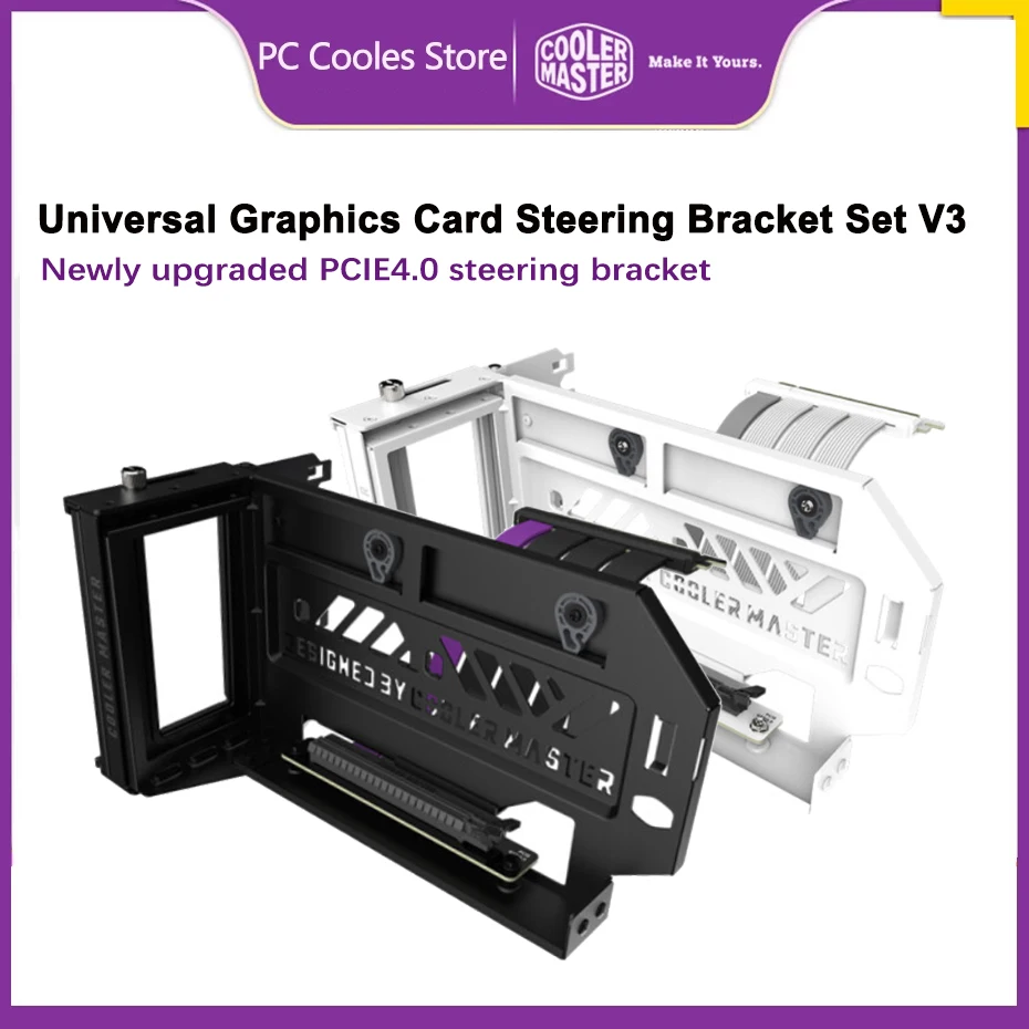 Cooler Master Grafikkarte Lenkung Halterung KIT V3 PCI-E 4,0 GPU Halterung Verlängerung Kabel Kompatibel Alle Marke MATX Und ATX fall