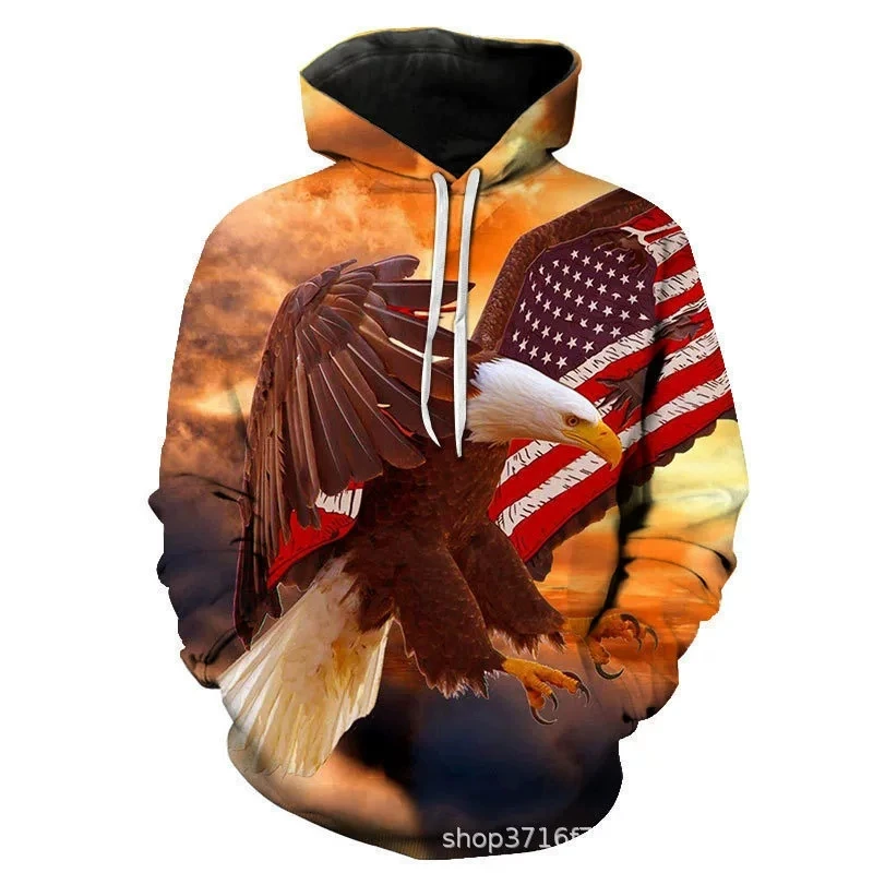 Fashion Independence Day flag 3D Print Hoodie Men Women Hoodies Streetwear Oversized Pullovers Hooded Sweatshirts Male Tops