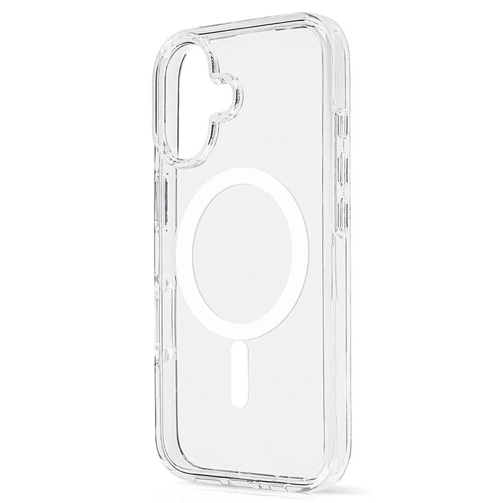 حافظة هجينة فاخرة مضادة للصدمات لهاتف آيفون 16 15 14 13 12 11 برو ماكس بلس غطاء صلب صغير غلاف من السيليكون مغناطيسي قوي Magsafe