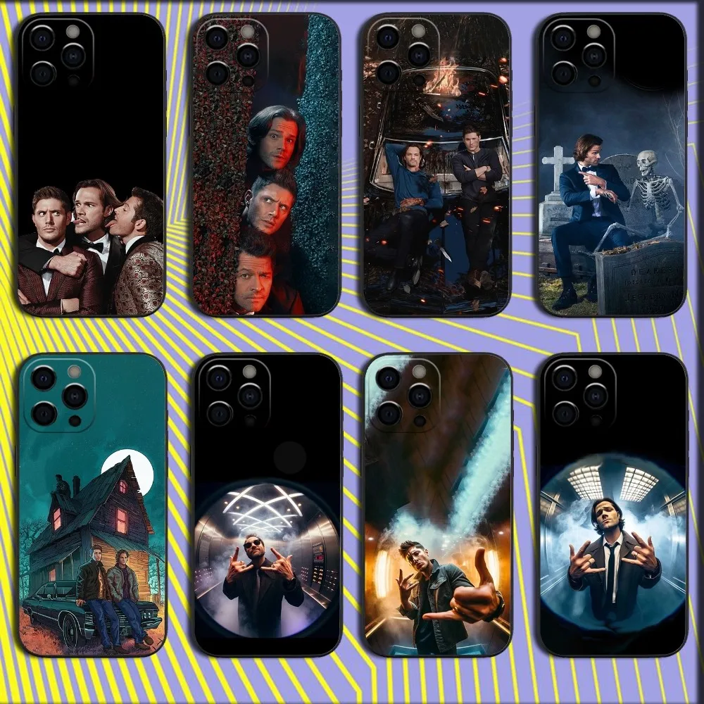 Winchester S-Supernatural-S Phone Case For iPhone 16,15,14,13,12,11,Pro,X,XS,Max,XR,Plus,Mini Soft Black Cover