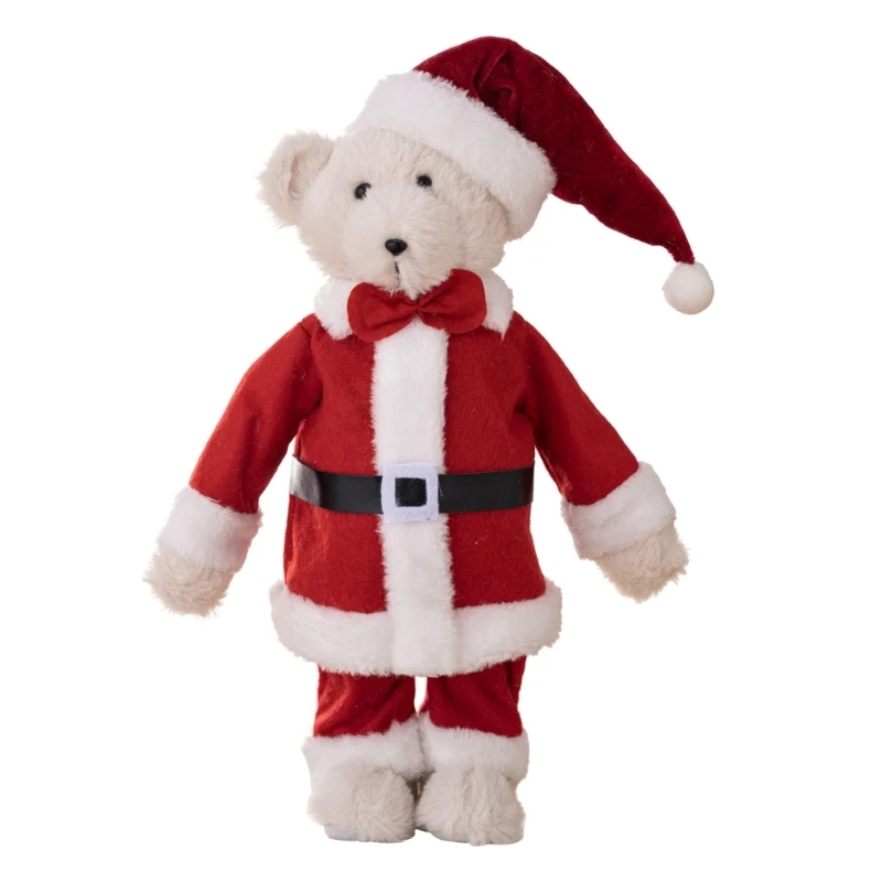 

Рождественская кукла-медведь для праздников, украшение дома, настольная статуя, ювелирные изделия