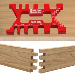 Aluminum Dovetail Jig Measuring Tool Precision Tenon Gaps Gauge Metric&Inch Table Saw Depth Gauge Woodworking Tenon Caliper