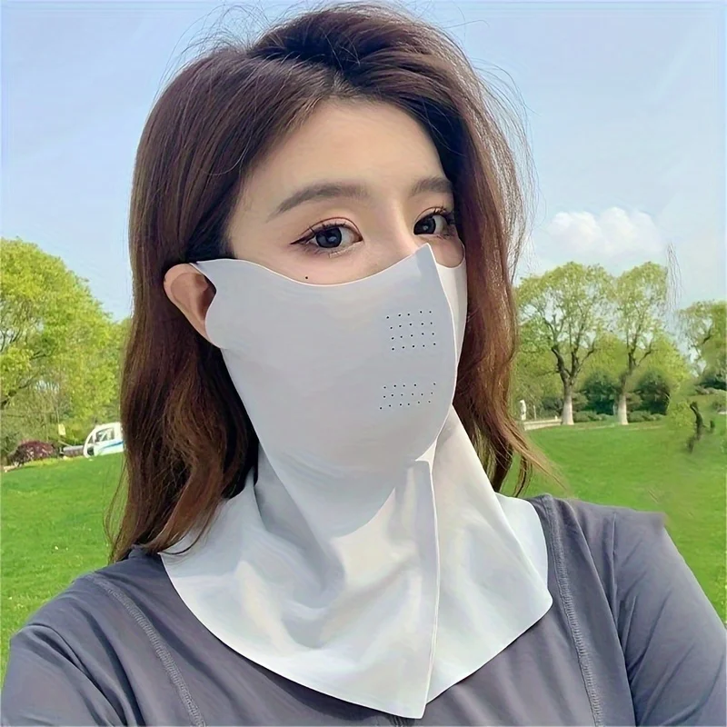 1 قناع ظلة من القماش المصنوع من الألياف الناعمة للثلج، قناع وجه فضفاض قابل للتنفس لركوب الدراجات