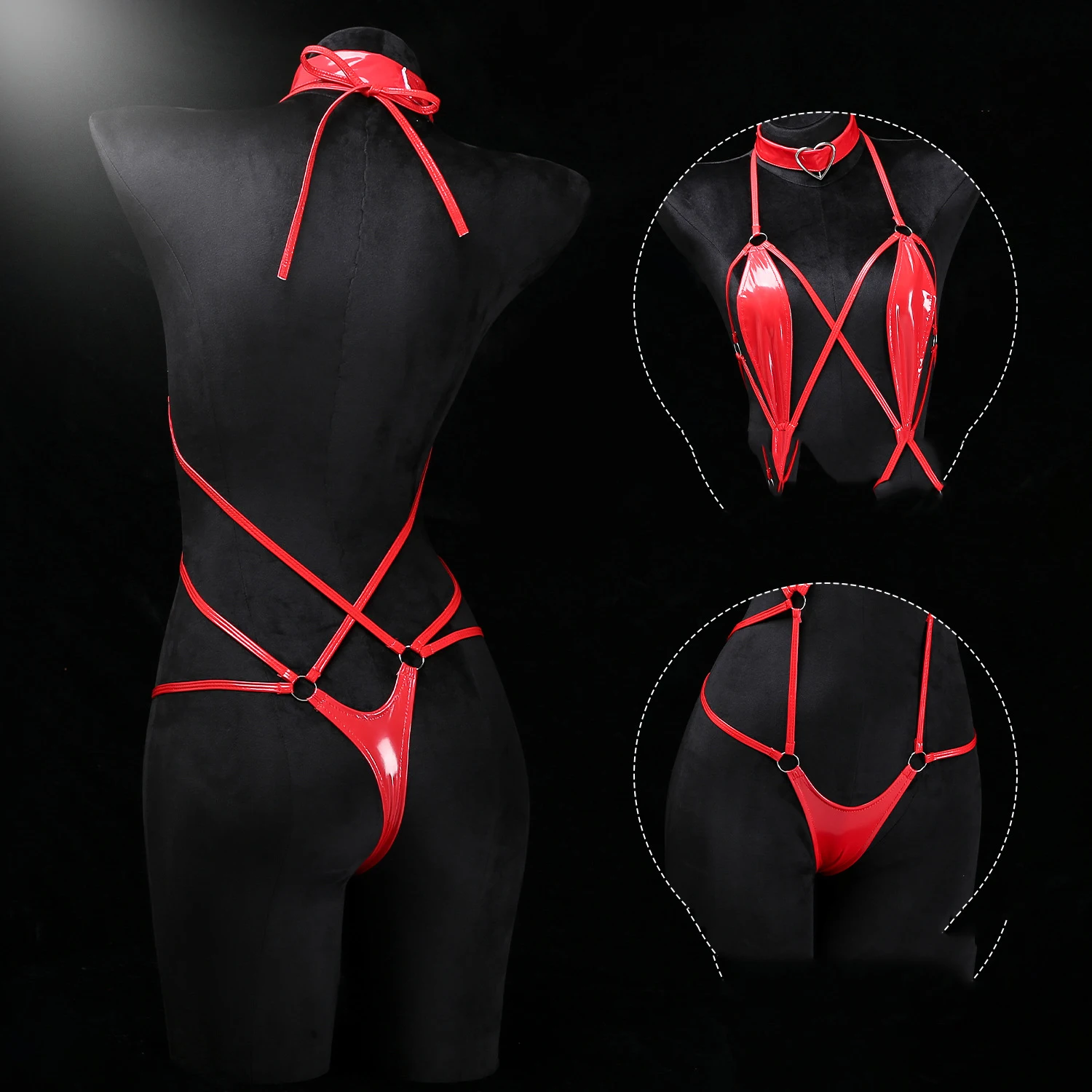 マイクロミニビキニセットセクシーなコスプレ衣装エキゾチックなポールダンスの摩耗エロポルノストリッパー衣装パフォーマンス衣装ビーチスーツ