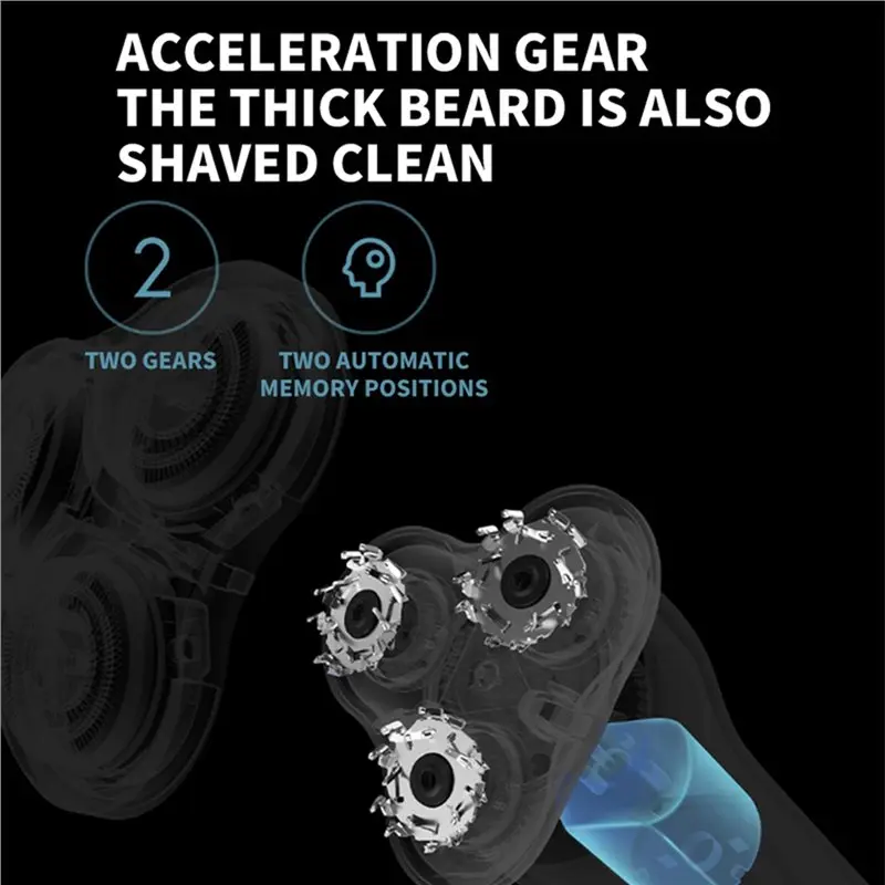 【PARTY】Electric Shaver Dry Wet Shaving Triple Electric Razors Machine Blade Trimmer Beard Floating