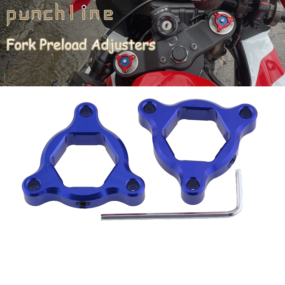 Motorcycle Accessories Suspension Fork Preload Adjusters  For FZ1 06-10 YZF-R6 09-10 YZF-R1 98-10 YZF R1 R6 YZFR1 MT-09