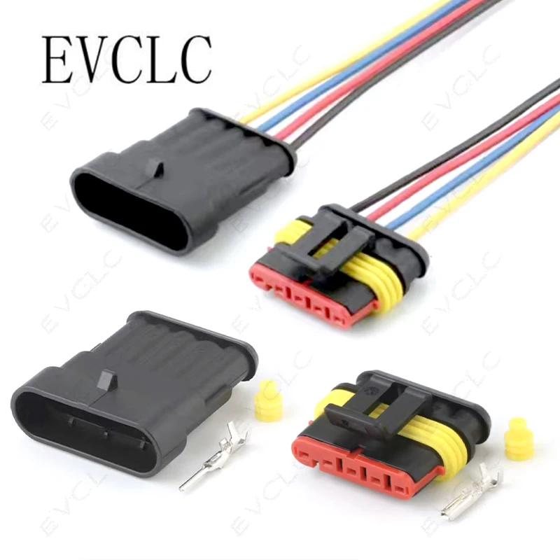 1 Set Car 5-Pin Harness Connector 282089-1/282107-1 for AMP Series Urea Pump Plug Generator Male Female Waterproof Connector