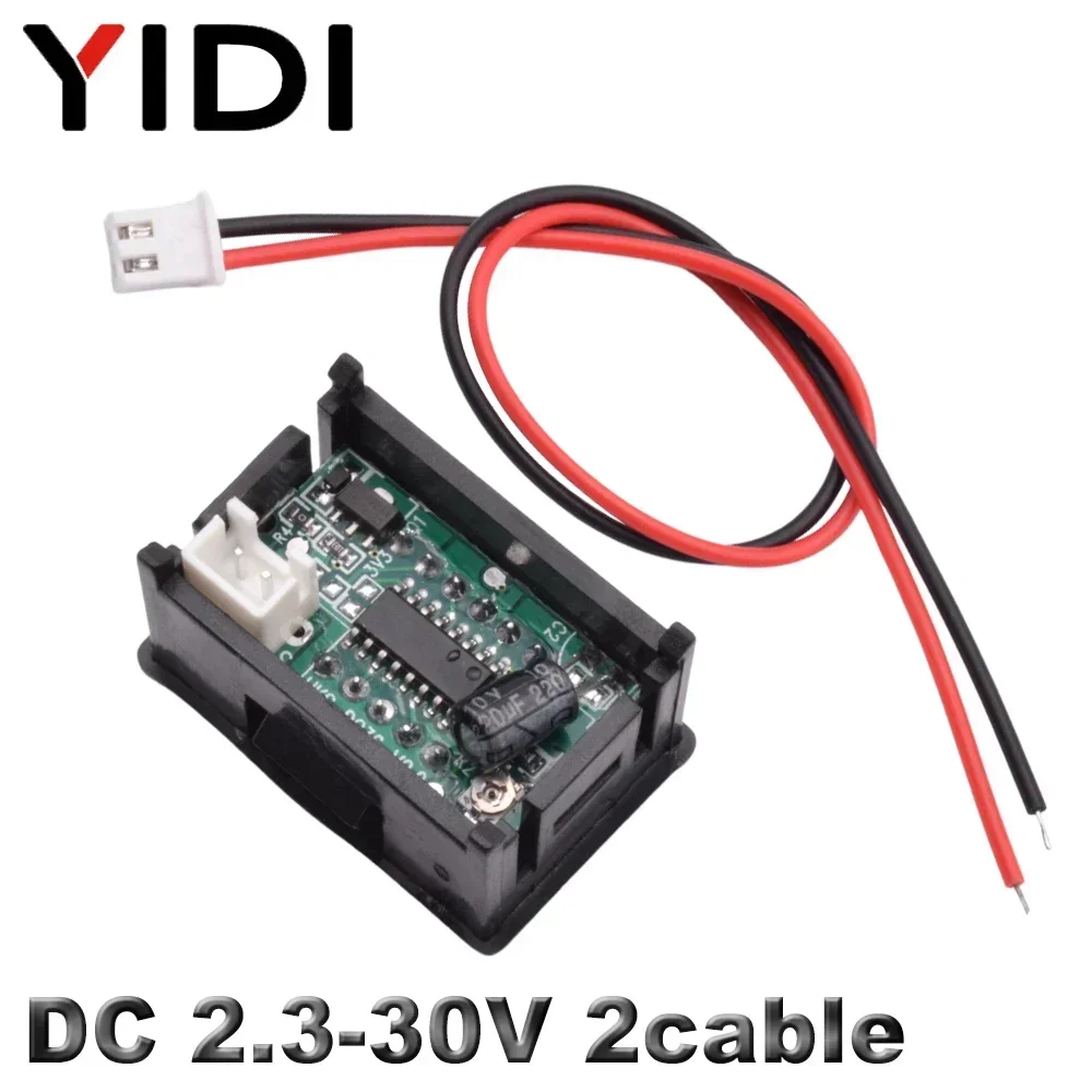 Imagem -04 - Mini Led Digital Display Voltímetro Detector de Tensão do Carro Tester Reading Calibrar 036 Polegadas 2330v dc 0100v Pcs 10 Pcs