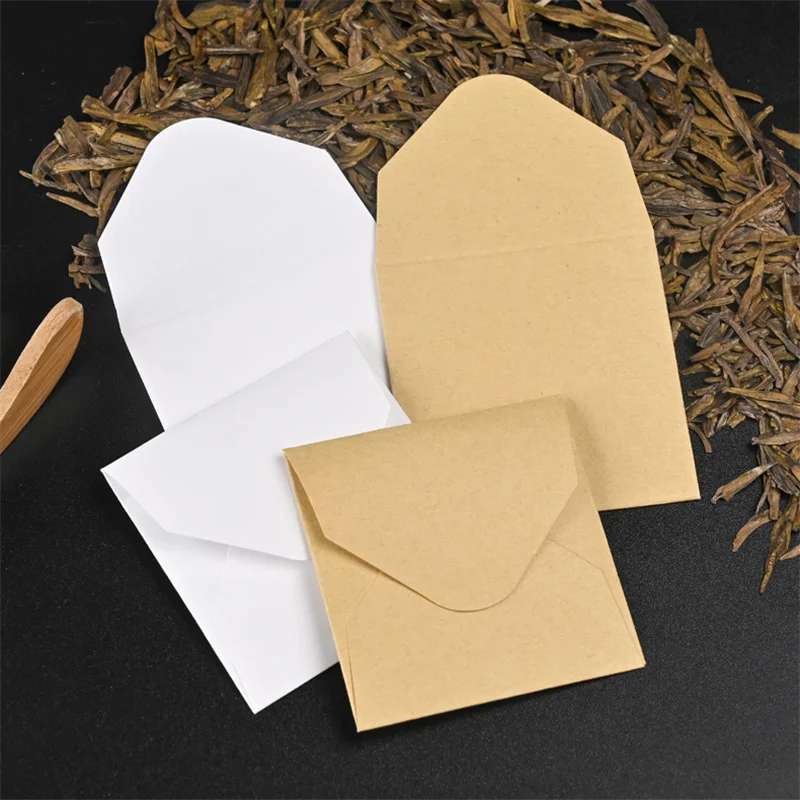 1000Pcs/Lot White Kraft Paper Tea Bag Small Tea Storage Packaging Bag Kraft Paper Sealed Tea Packaging Bag