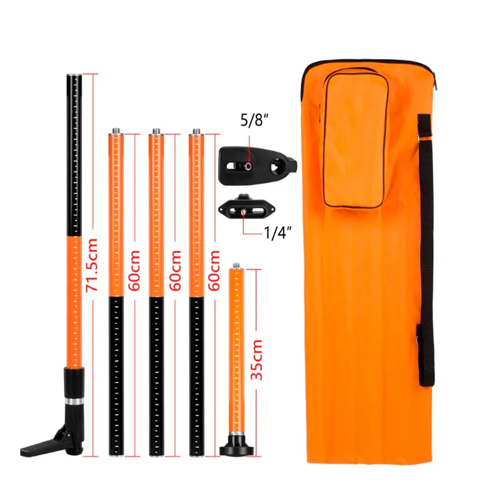 Multifunction 3.36M Laser Level Extend Bracket Telescopic Rod 5/8 and 1/4 Interface Elongation Support Stand Woodworking tools