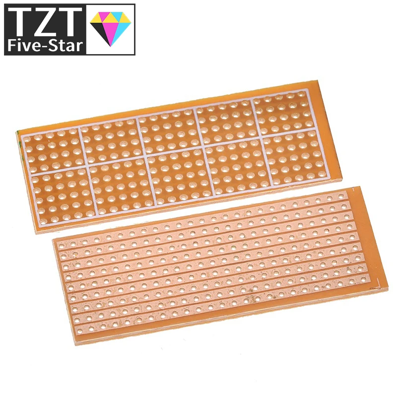 1/5/10PCS DIY 2.5x6.4 2.5*6.4CM Prototype Paper Board Universal Experiment Matrix Circuit Board Single Row Continuous Hole