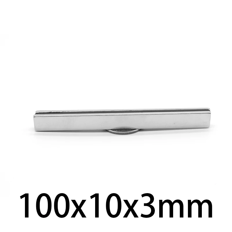 2/3/5/10/15/20PCS 100x10x3 Longer Quadrate Rare Earth Neodymium Magnet N35 Block Permanent Neodymium Magnet 100x10x3mm 100*10*3