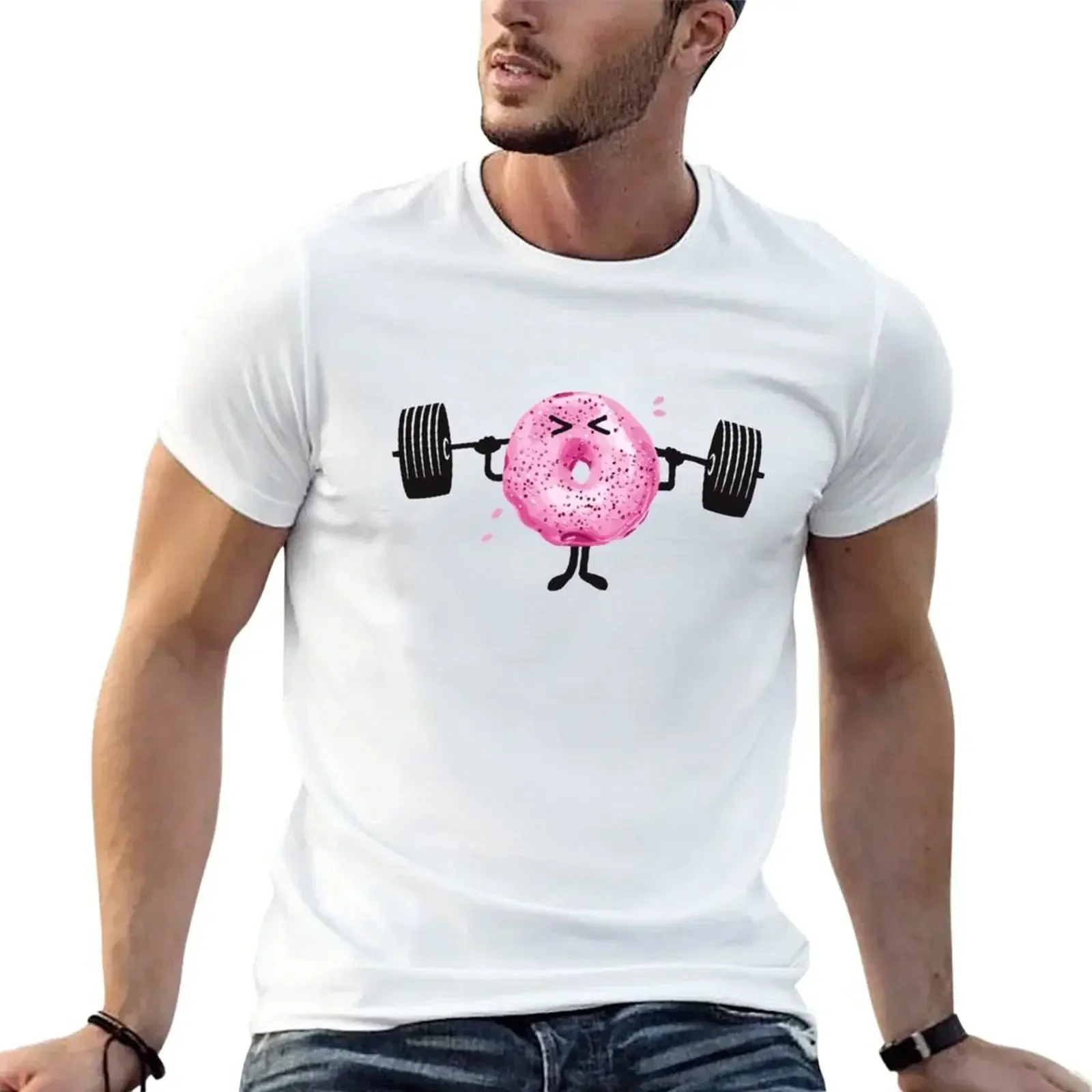 Donut Fitness T-Shirt anime t shirts blacks Men's clothing