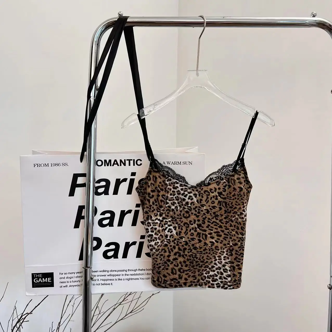 Women's Leopard Crop Top Sets Fashion Vest Aesthetic Corset Top Off Shoulder Sleeveless Y2k Sexy Vintage Tank Tops 2000s Clothes