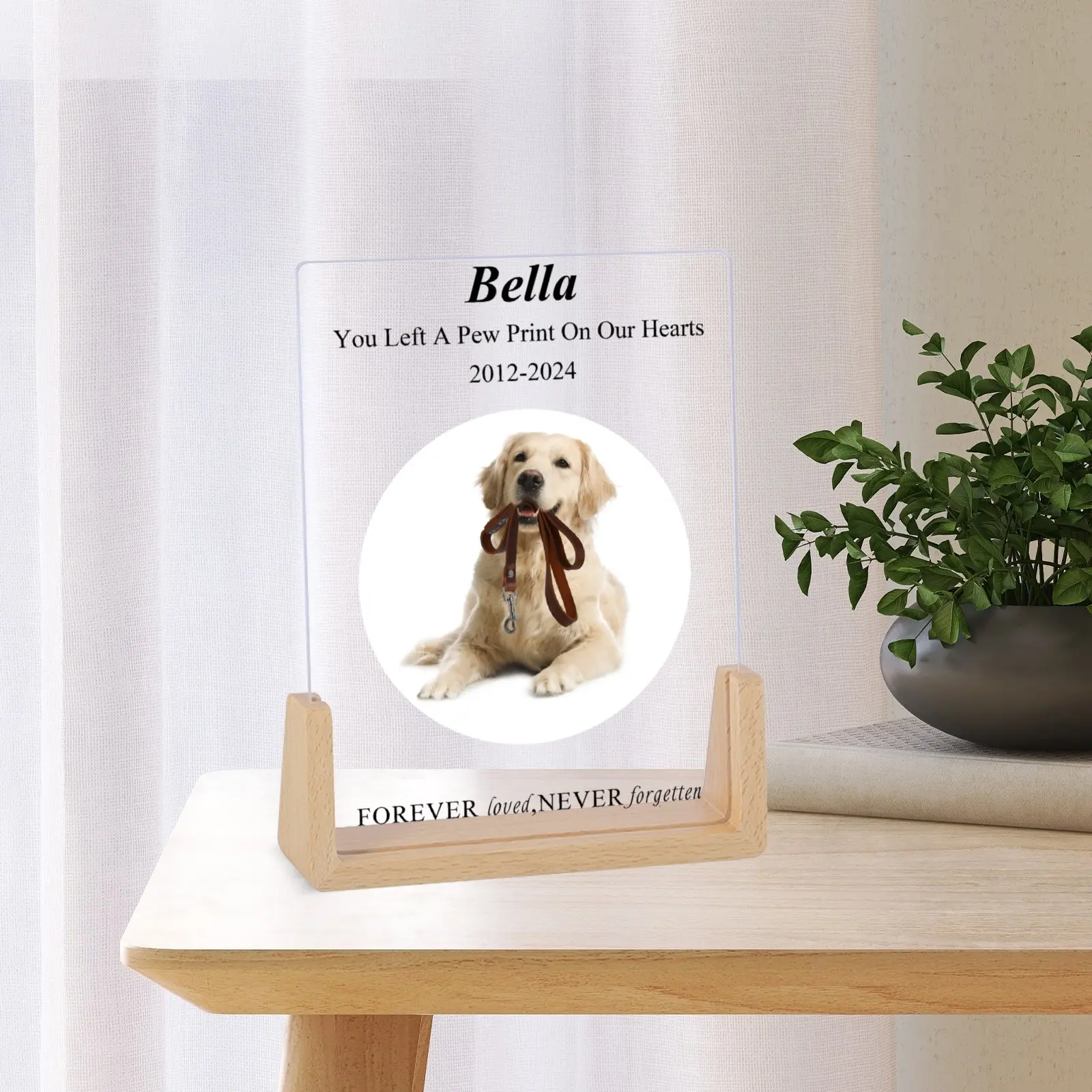 Customized Photo Frame for Pet Personalized Wooden Desktop Dog Photos Frames Custom Pets Memorial Picture Frame Gift for Friends