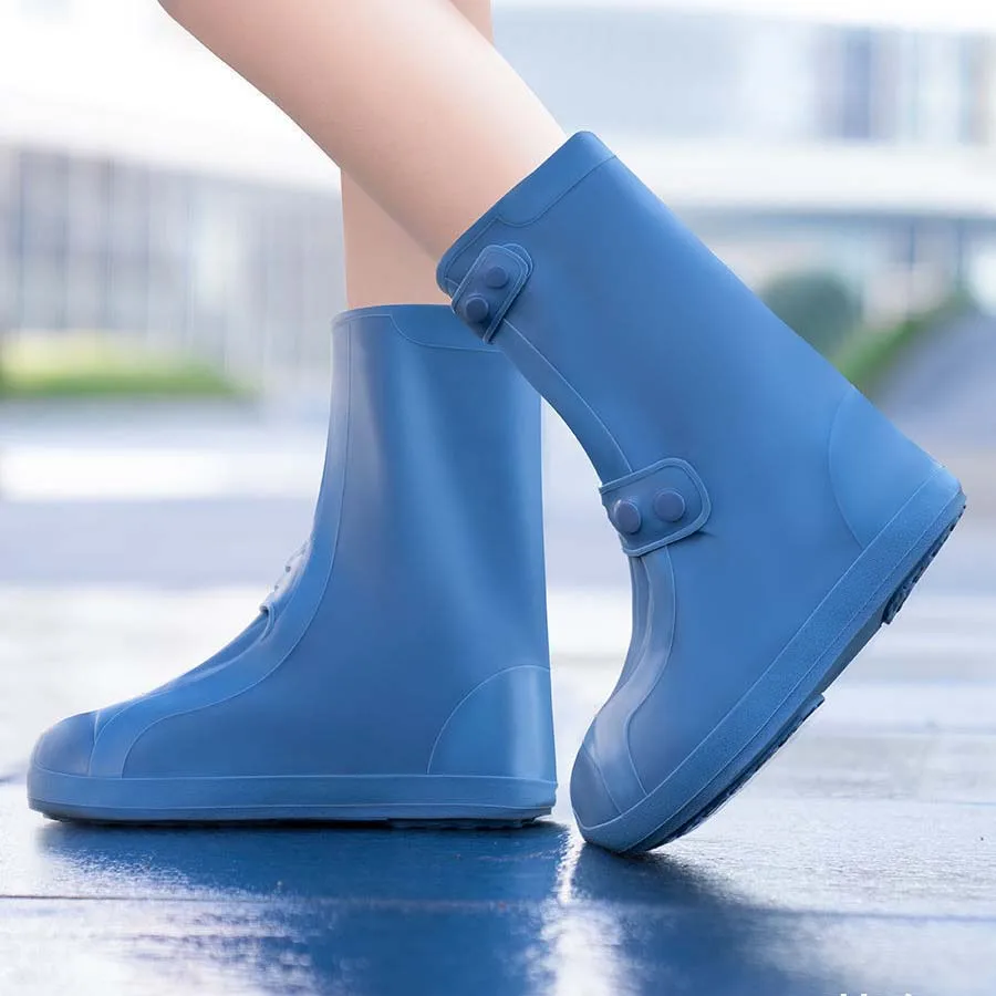 Outdoor Thick Rain Boot Covers Waterproof Anti-slip Silicone Shoe Protectors Rainy Portable Cycling Durable Boots Cover