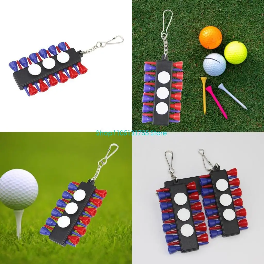 

K0EF Golfs Tees Storage Clip Golfs Belt Clip for Golfs Bag Accesories for Men & Women