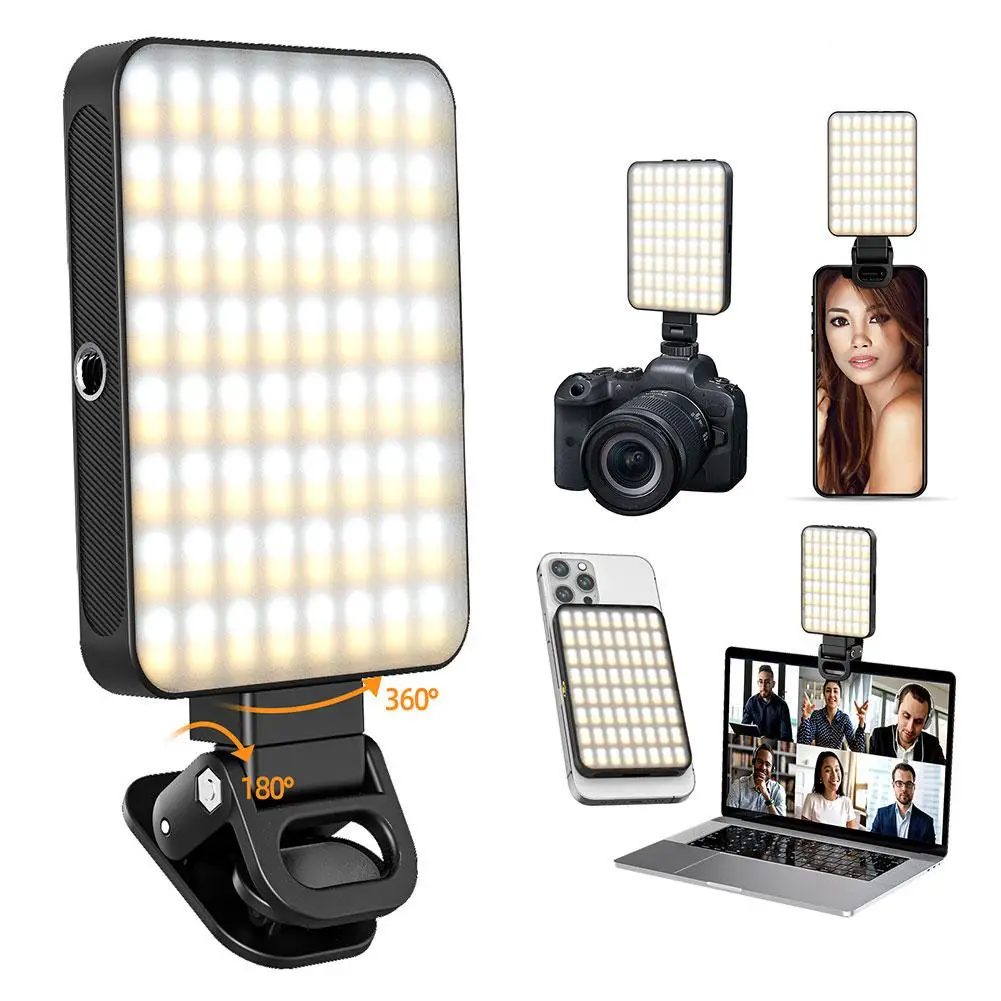 Magnetic Fill Light Rechargeable LED Selfie Light For Phone IPad Portable Video Light Multiple Scenes 360 Rotatable Selfie X8X2