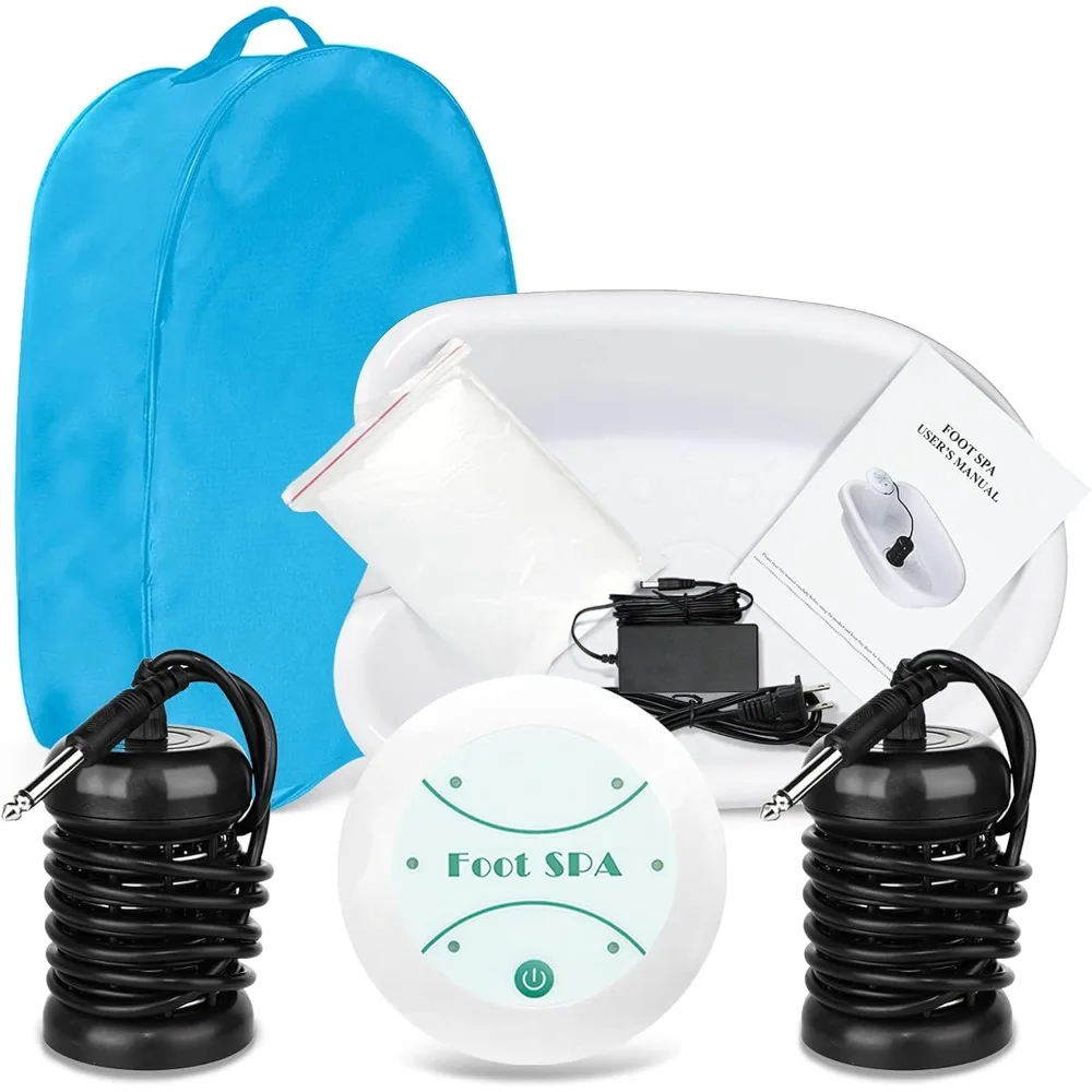 

Ionic Foot Bath Detox Machine, Portable Foot Detox Machine Ion Cleanse Bath System with Stroage Bag, 100 Spa Liners, Spa at Home