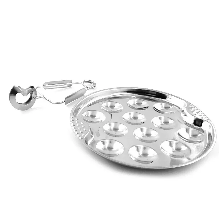 طبق معدني لتقديم الطعام من الفولاذ المقاوم للصدأ ، طبق حلزوني ، طبق فطر للمطعم ، أدوات مائدة للعشاء في الفندق ، أداة طهي #5