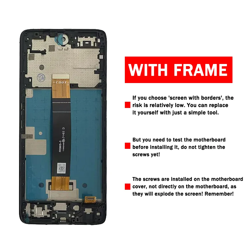 6.56”IPS LCD For TCL 50 XE/ 50XE NxtPaper 5G Display Touch Screen Digitizer T614SP, T614D T614J, T614WS Display With Frame
