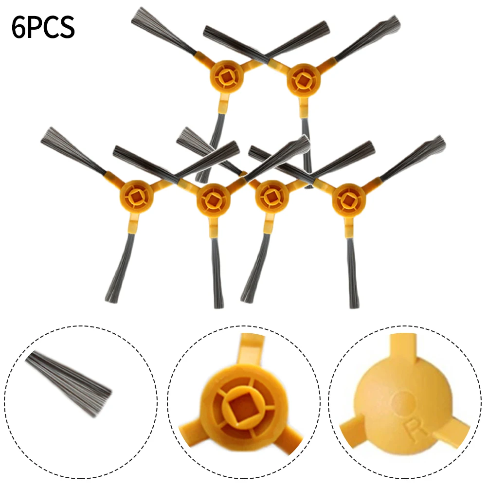 6pcs Side Brushes Replacement Accessory For Hosome G9070 2000pa Vacuum Cleaner Deep Carpet Cleaning Tool Spare Parts
