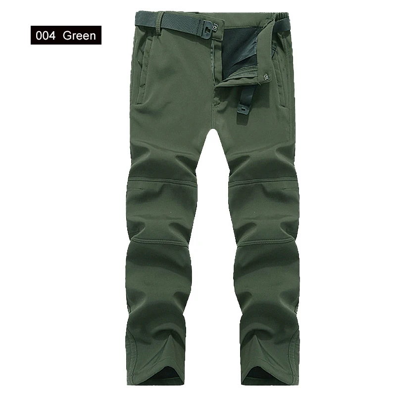 TRVLWEGO Pantalones de invierno para hombre, para acampar, senderismo, viajes, delgados, de forro polar cálido, resistentes al viento, para esquí al aire libre, trekking