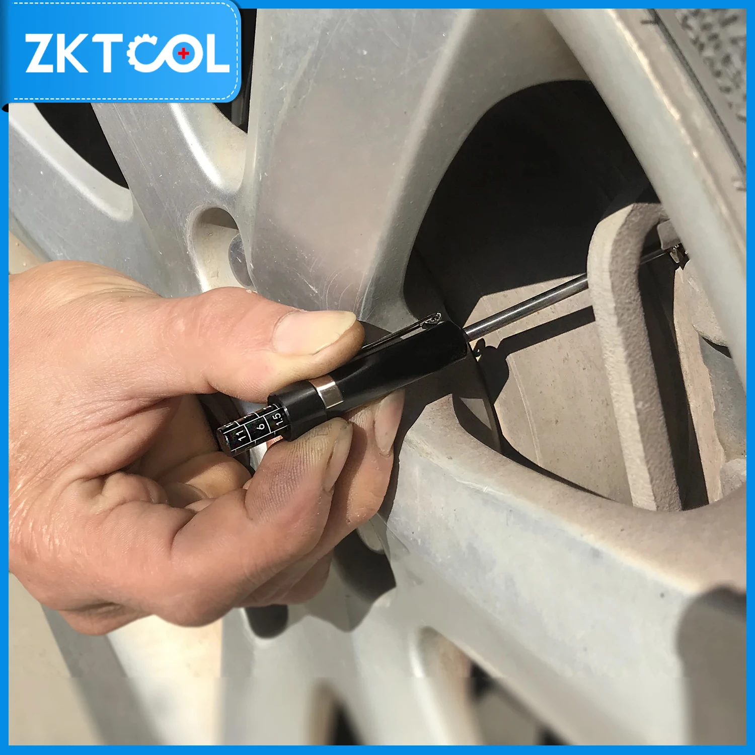 Automobile brake pad detection pen scale thickness ruler tire pattern depth thickness ruler detector free from dismantling tires