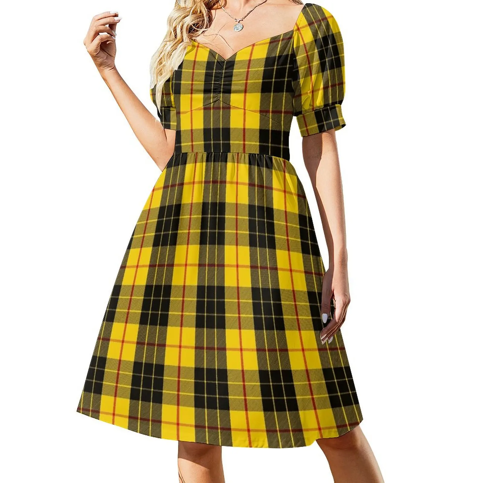 

Clan MacLeod Tartan Short Sleeved Dress birthday dress for women women long dresses Dress