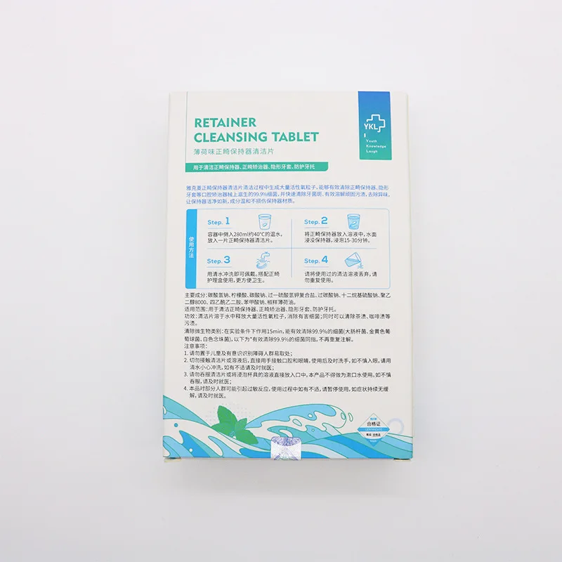 36Pcs 틀니 리테이너 청소 정제 치열 교정기 리테이너 클렌징 정제 나쁜 냄새 얼룩 치과 구강 관리 도구
