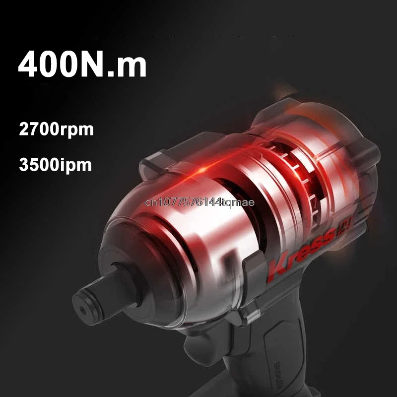 Kress KU272 Cordless Impact Wrench 400Nm 2700rpm 3500bpm Brushless Motor Multifuncitonal Share