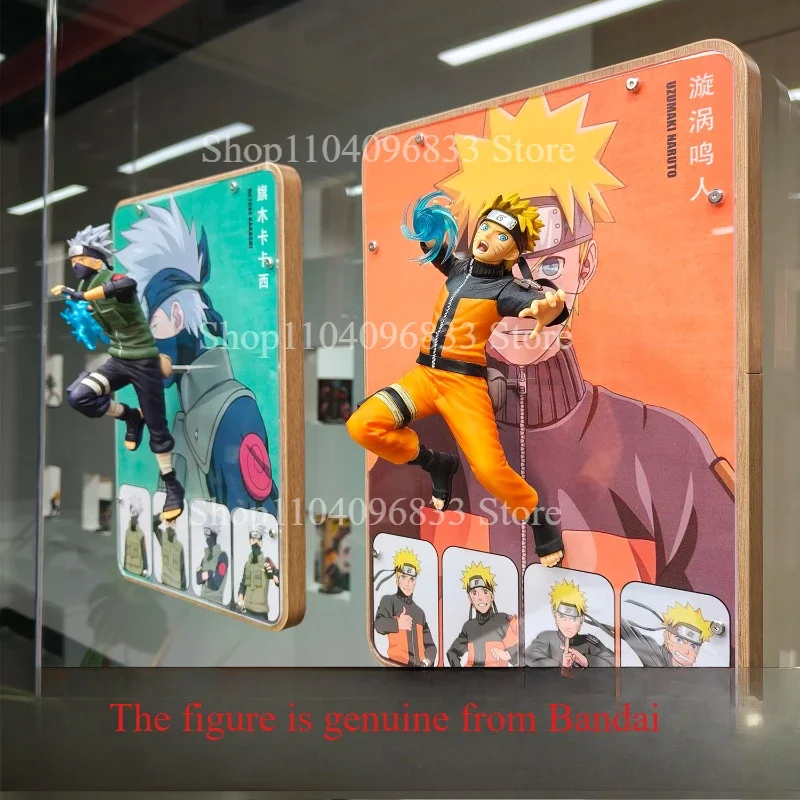 In Stock Bandai Naruto Uzumaki Naruto Hatake Kakashi Back Anime Figure Painting Wall Decoration Photo Frame Gift