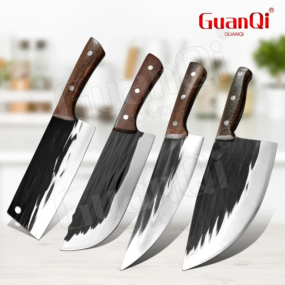 Forged Cleaver Knife Sharp Edge Hunting Fishing Knife 5cr15 High Carbon Steel Meat Cleaver Chef Butcher Kitchen Knife