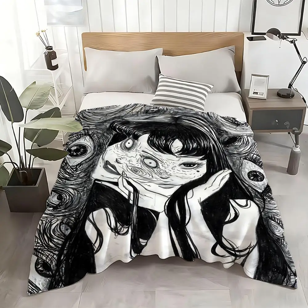 Manta de Franela con Diseño Retro de Tomie de Junji Ito: Suave, Ideal para Niños, Cálida, Antiestática, Lavable, para Todas las Estaciones, para Sofá