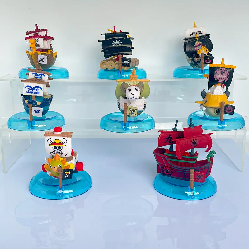 6.5cm GK ONE PIECE Thousand Sunny Going Merry Vessel Eight Q Version New Style Anime Figure Desktop Decoration Festival Gift Toy