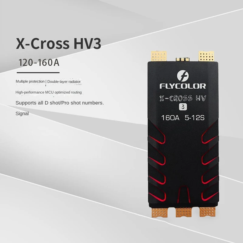 FLYCOLOR X-CROSS HV3 120A/180A ESC 5-12S Blheli-32 Dshot Proshot 64Mhz 32 بت سرعة تحكم ل RC FPV الطائرة بدون طيار سباق دائم أ