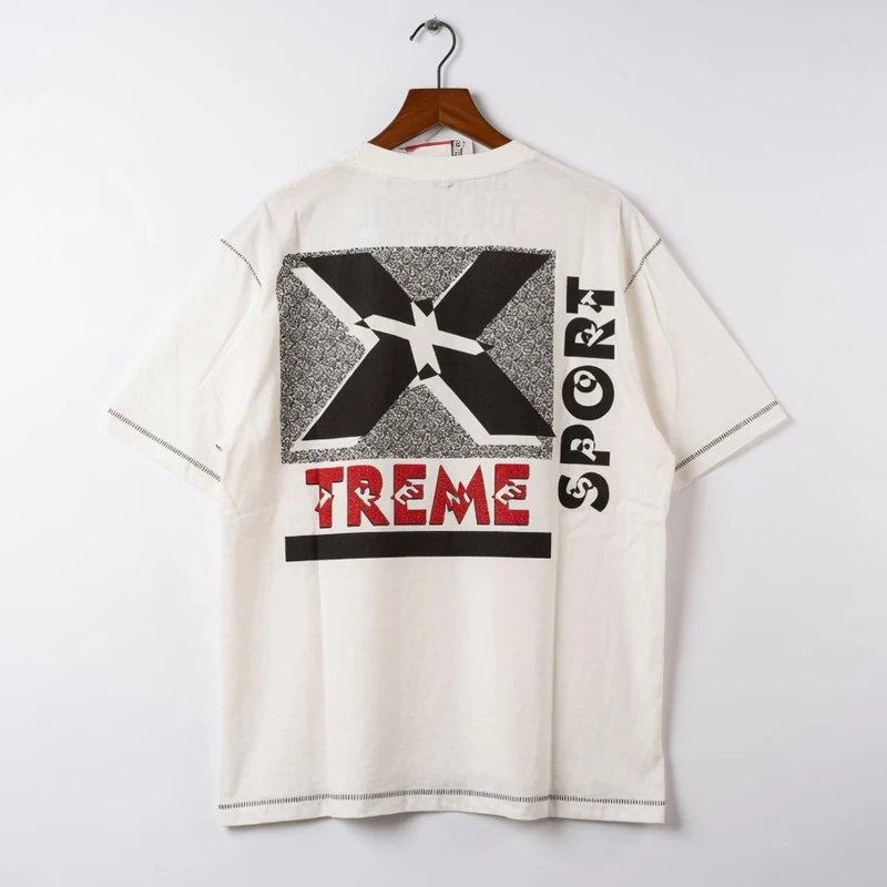 Casual Beige SECND SLF T-shirt Summer Loose Fit Men Women Round Neck Print Short Sleeved Shirt High-quality Fast Delivery
