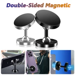 Magnetic Phone Holder Mount for iPhone Xiaomi Huawei Double-Sided Magnet Phone Base for Gym Kitchen Hold for Any Metal Surface