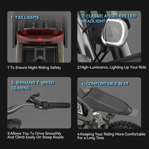 Coswheel Elcykel 6000W Motorcyklar R19 72V 40AH Batteri Dirt Mountain Bike Lätt Terräng Elcykel För Vuxna 6 best sales elektrisk moto - №3