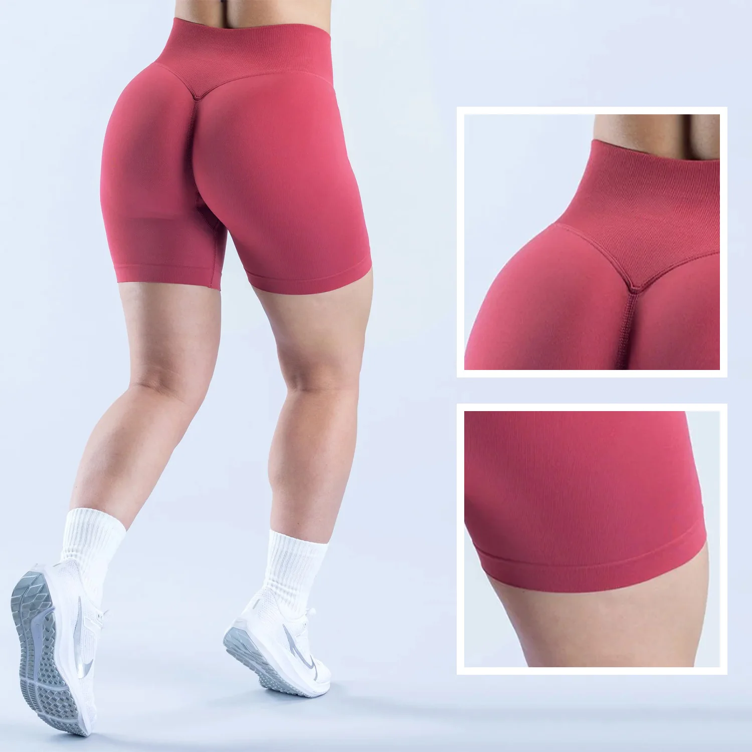 

Impact Scrunch Shorts 4.5 Women's Low Ribbed Band Workout Seamless High Stretch Booty Gym Running Yoga Shorts gym clothes woman