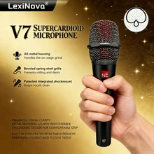 V7 Profession Handheld Dynamic Microphone Supercardioid Wired Mic for Studio Record Performance Home Guitar Sing Live Broadcast