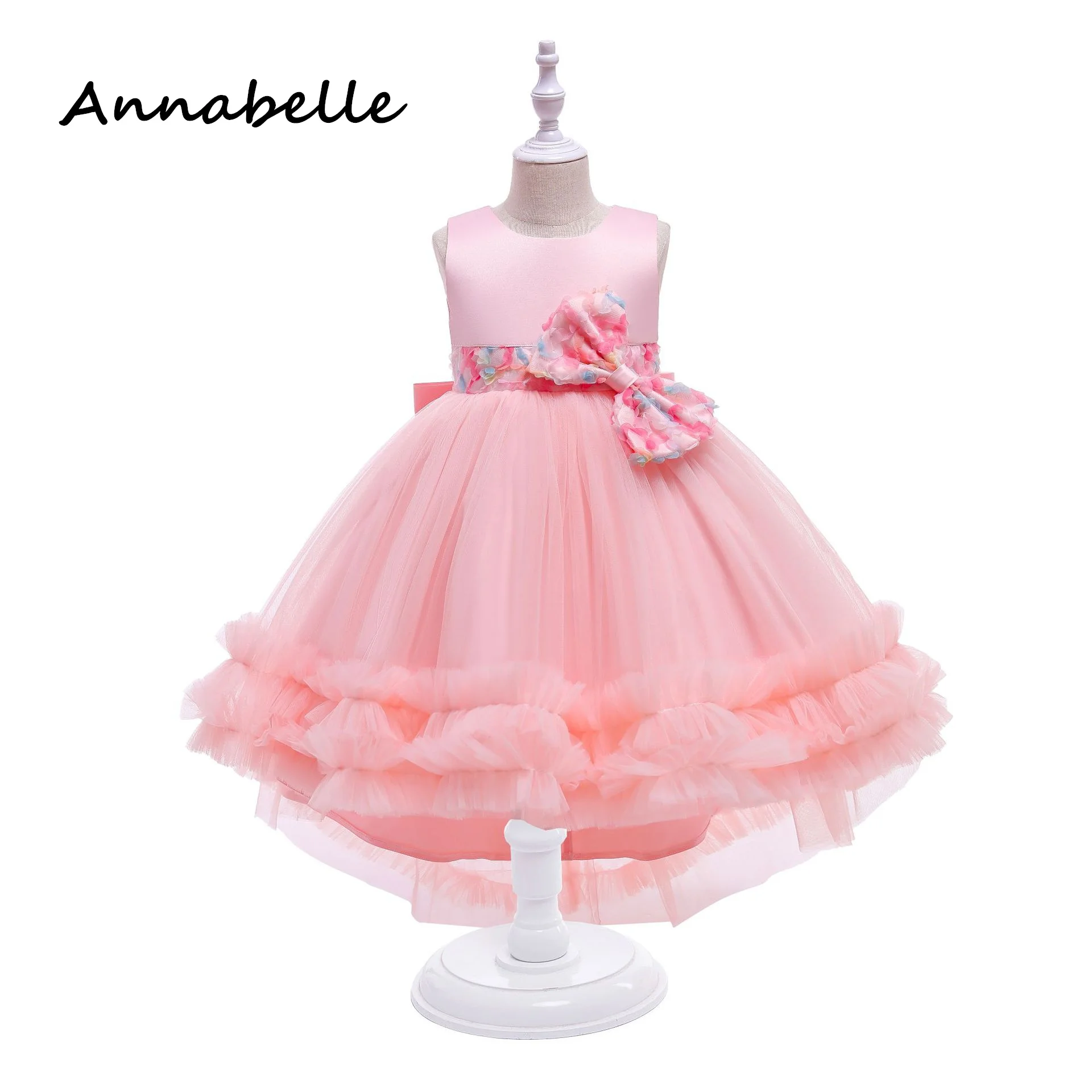 

Annabelle Flower Girl Dress For Wedding Party Baby Princess Birthday Party Dress Luxury Puffy Dress Sleeveless 2024