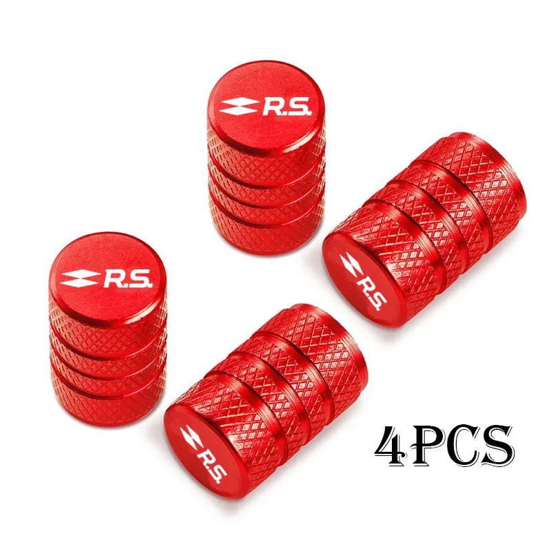 Car Wheel Tire Valve Caps Tyre Stem Covers Airdust Waterproof For Renault RS Clio Scenic Logan Megane Koleos Sandero Safrane