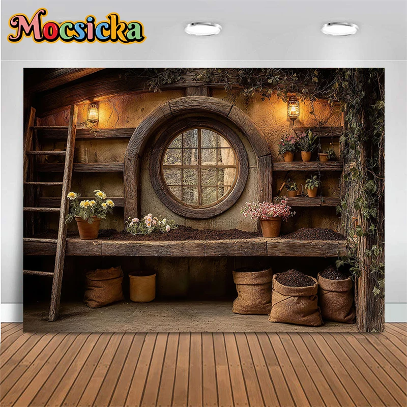 Mocsicka Background For Photograph Shooting Props Retro Wooden House Home Party Decor Baby Shower Birthday Backdrop Photo Studio