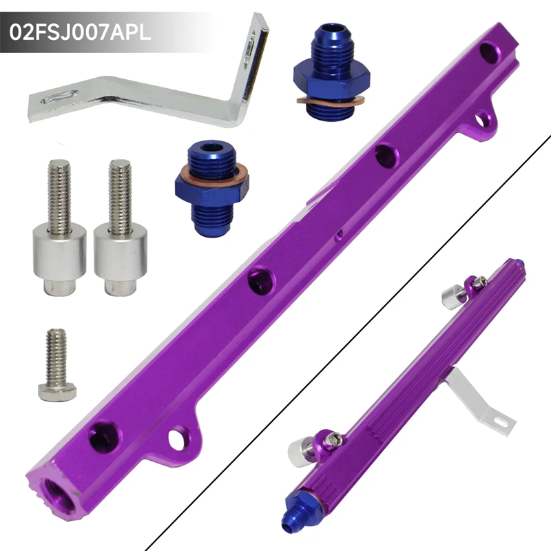 Upgrade Top Feed Fuel Rail  Fit For Mitsubishi Lancer Eclipse Evolution EVO4-9 4G63 96-07 Black/Purple/Blue