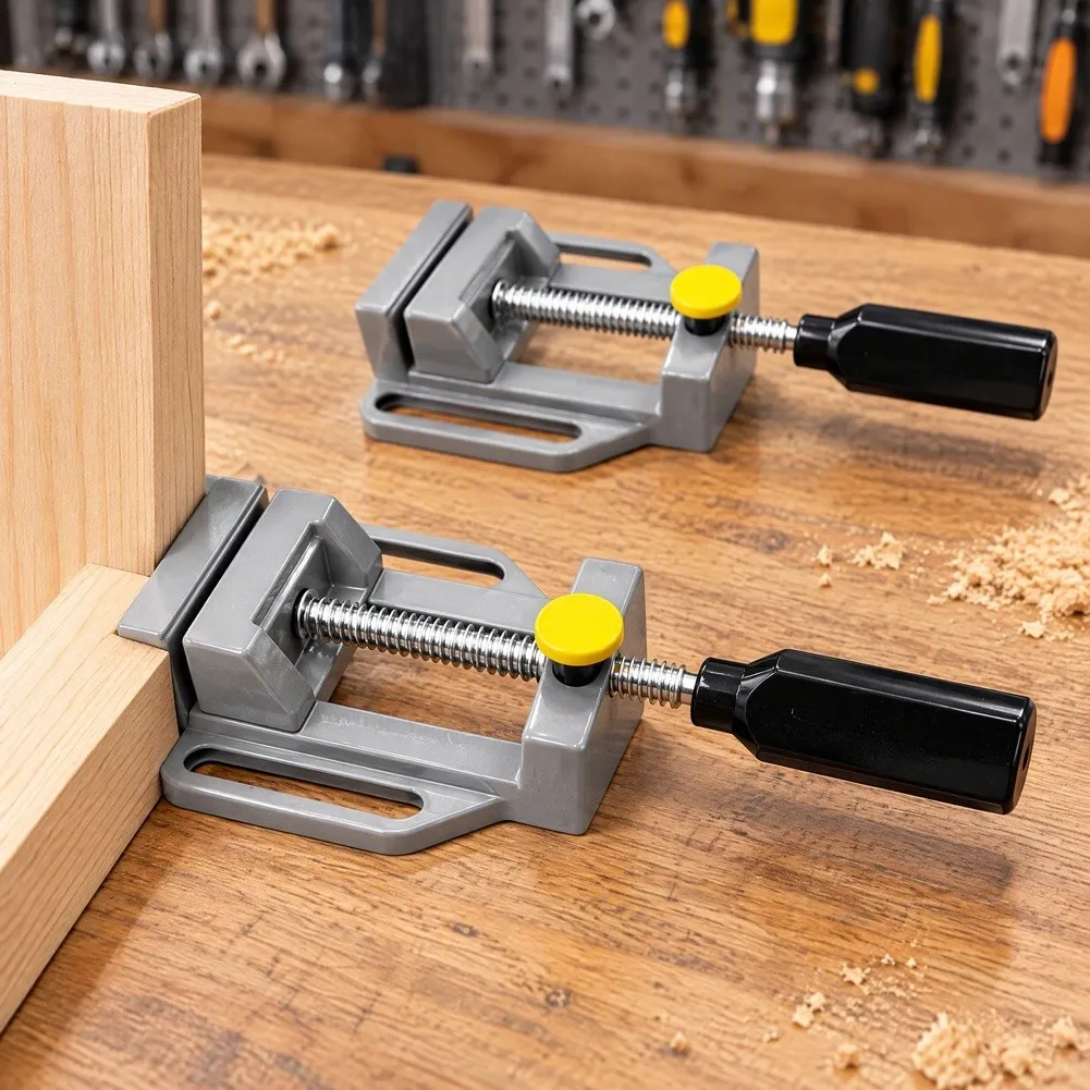 Right Angle For Table Clamp 2 Pack Flat Jaw 13.5cm Length 25.5cm Total Body Size for Workshop Fixtures and Joinery