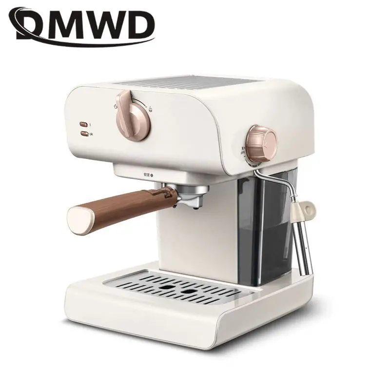 DMWD ماكينة صنع قهوة اسبريسو إيطالية ارتفاع ضغط البخار 20BAR 0.8L ماكينة القهوة الكهربائية كابتشينو الحليب Frothers رغوة 220 فولت